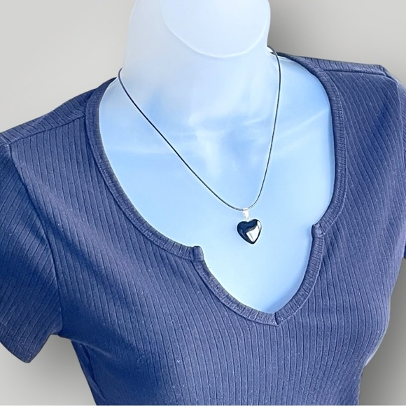 Lot/3 Vibrant Heart Pendants w/Black Necklace Set - Picture 7 of 12